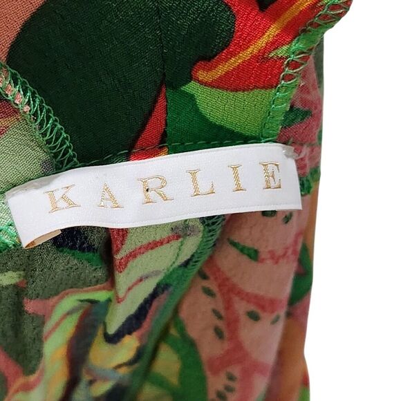 Karlie Top For Women Size Small Tropical Hawaiian Shirt Relax Fit - Picture 9 of 12